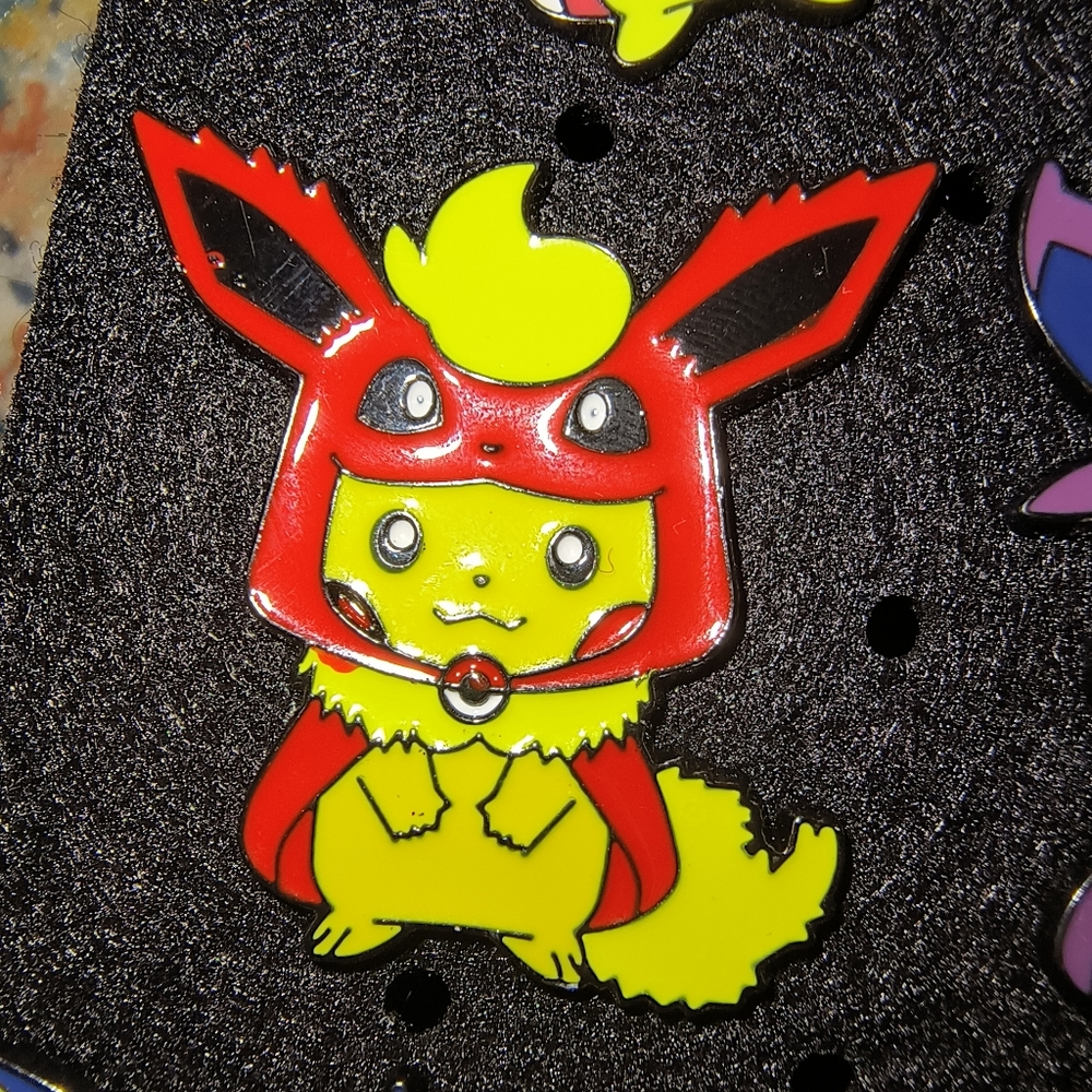 Pokemon Yellow & Red Enamel Character Pin